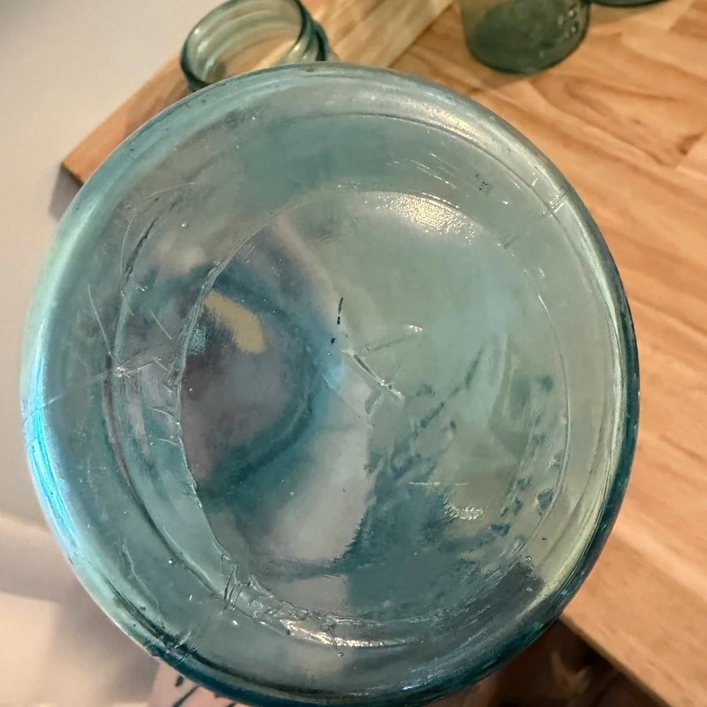 Vintage Aqua Mason Jars - Set of 4